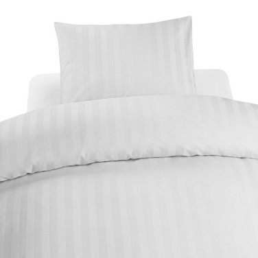 Bäddset 2-Dels Set Hotellsatin Vit